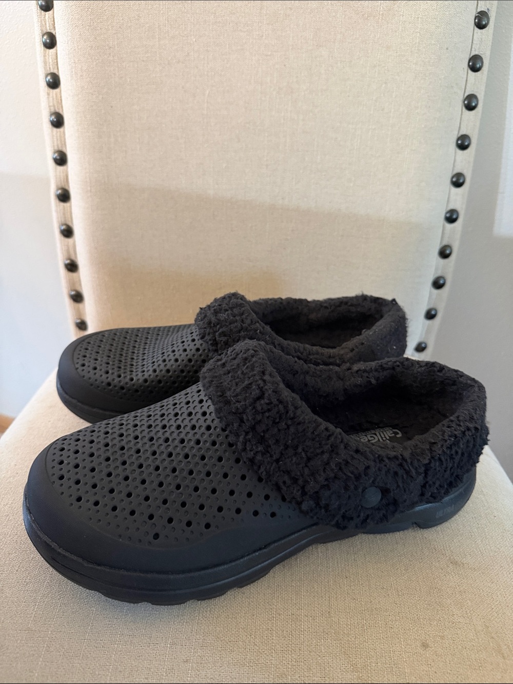 Skechers Men’s Foamies Go Walk 5 Relax Lined Slip-On Clog Black Size 10